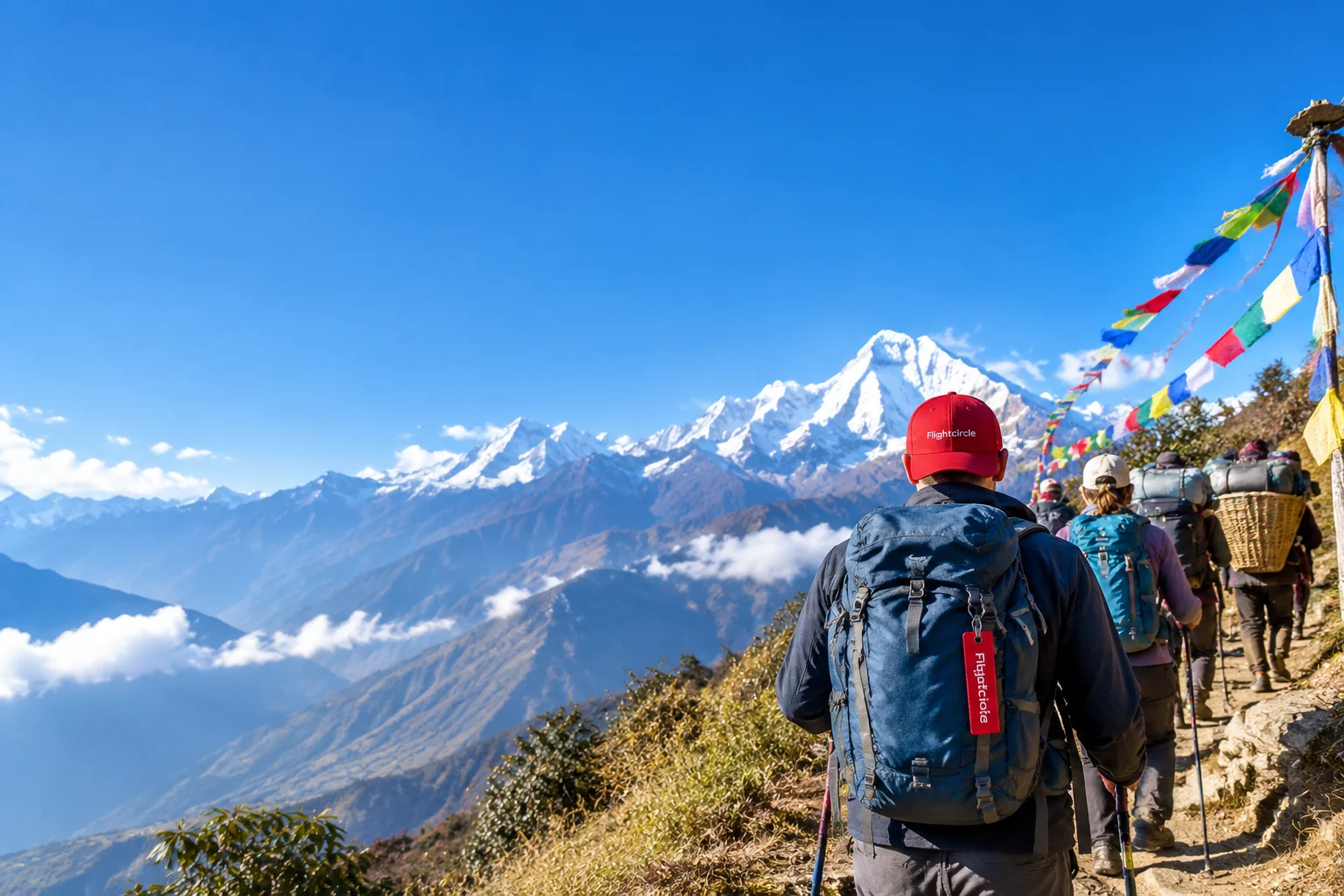 Annapurna trekking group with Flightcircle guide
